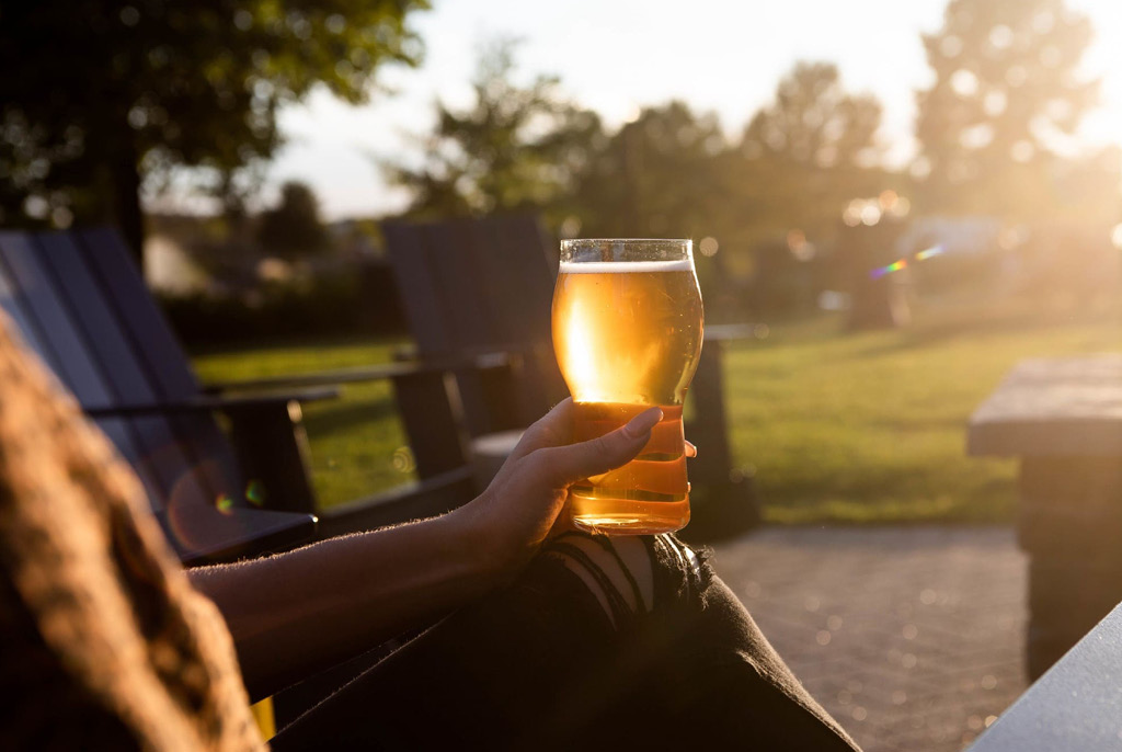 Blog Posts Sitting outdoors in the sunset with a cold drink